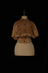 Mutedance Silk Waist Short Sleeve Shirt Series MD-MD24SS67-JIN Gold PM122